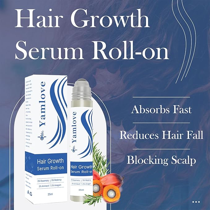 Rosemary Hair Growth Serum, 25ml, with Redensyl and Anagain, Roll-On, Reduces Hair Fall, For All Hair Types (1)