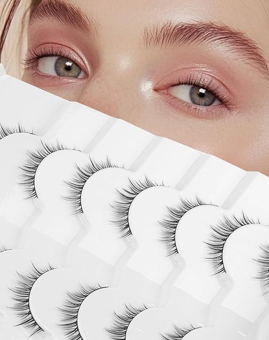 Natural Eyelashes Short Lashes Wispy Lashes Natural Lashes Fake Eyelashes False Eyelashes Strip Lashes Wispy Eyelashes Natural Look Light-03