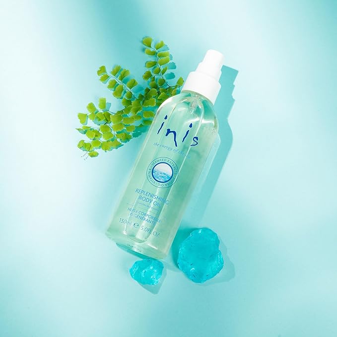 Inis the Energy of the Sea Replenishing Body Oil - Fast Absorbing Moisturizing Spray - Made with Hydrating Jojoba Oil for Dry Skin - Enriched with Seaweed Extracts & Vitamin E – 5 Fl Oz