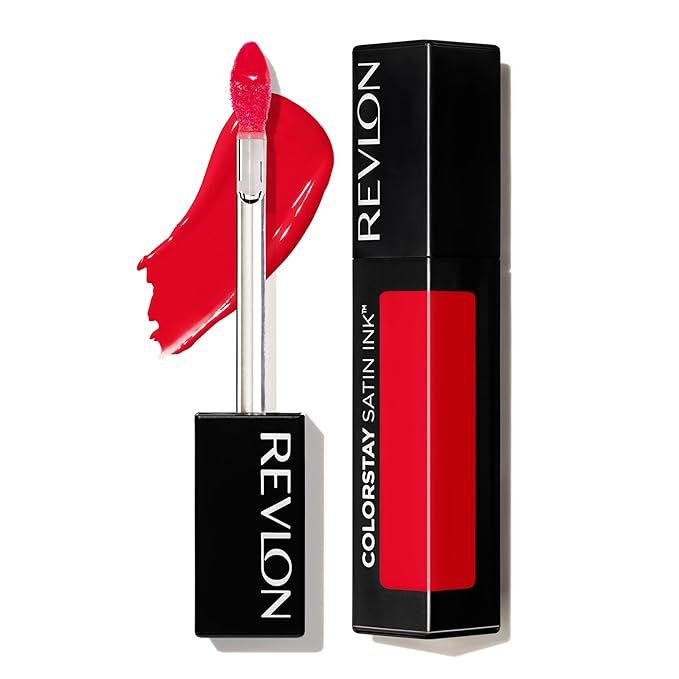 Revlon ColorStay Satin Ink Liquid Lipstick, Longwear Rich Lip Colors, Formulated with Black Currant Seed Oil, 015 Fire & Ice, 0.17 fl oz