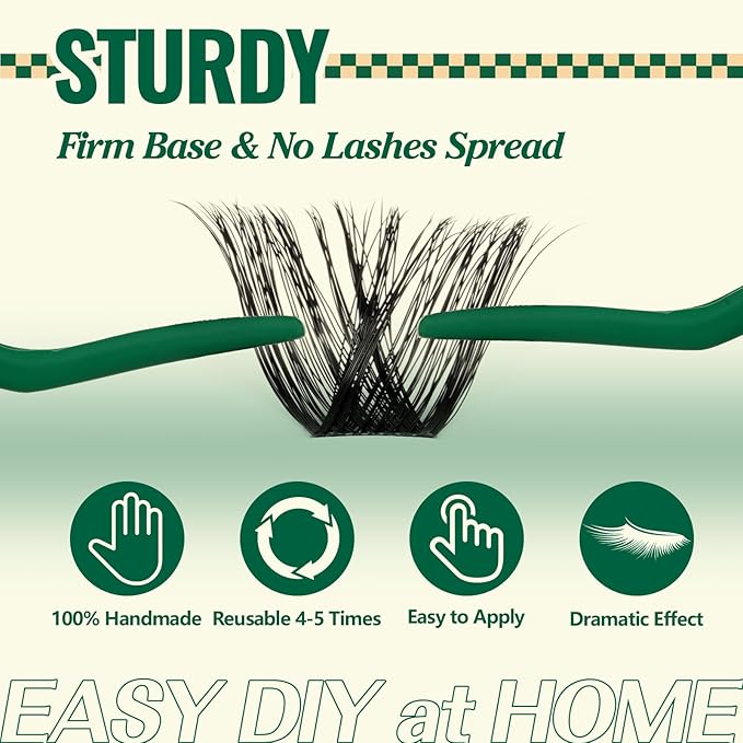 Lash Clusters 96pcs Eyelash Clusters D Curl 18-24MIX Cluster Lashes KEYYOU Volume Wispy Lash Extension Soft&Comfortable Easy DIY at Home(Y02,D-18-24MIX)