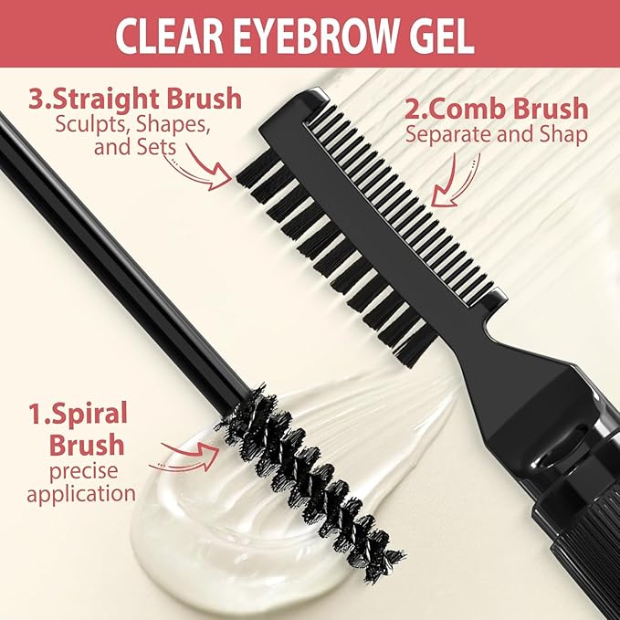 Eyebrow Pen Kit, with Microblading Eyebrow Pen, Eyebrow Gel, Eyeliner, Eyebrow Brush, Eyebrow Pencils for Women, Waterproof, Smudge Proof, Long Lasting Makeup Formula - Dark Brown