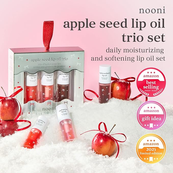 NOONI Korean Lip Oil Gift Set + Appleclear + Appleginseng Lip Oil