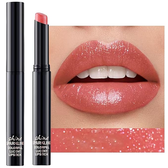 Dark Purple Lipstick with Glitter for Women - Sparkling Lip Glitter, High Impact Color, Transfer Resistant #10