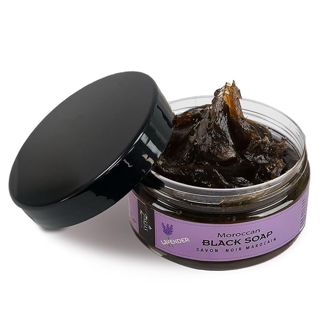 Moroccan Hammam Spa Rejuvinating Ritual Beauty Skincare Kit - 6 piece, Moroccan Lavender Black Soap, Body Clay, Argan Oil, Pure & Natural, Purifying, Cleansing, exfoliating for every skin type.
