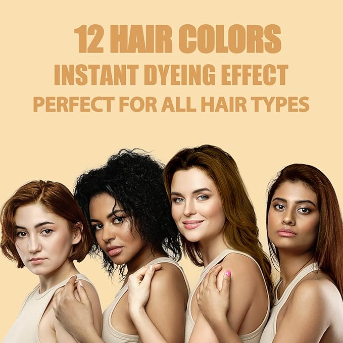 Brown Hair Dye Shampoo for Men & Women, Instant 3 in 1 Natural Semi-Permanent Dye Shampoo, 16.9 floz (Dark coffee)