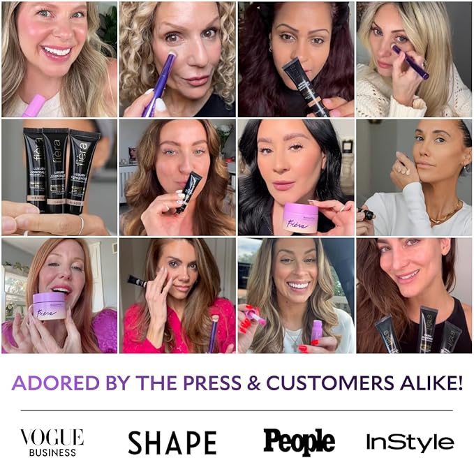 Fièra Luxury Concealer & Foundation with Anti-Aging Ingredients - Full Coverage for Dark Circles, Wrinkles, Fine Lines, and Spots, All-Day Wear For Mature Skin - Sand, 0.5 FL. OZ. / 15 ML