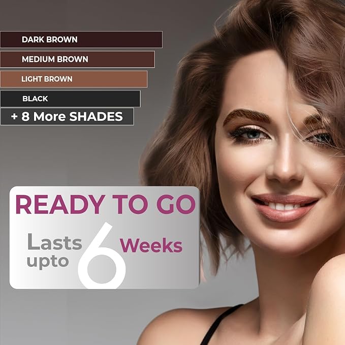 MINA ibrow Henna Regular Pack & Coloring tint kit up to 6 week (Pearl Gray)