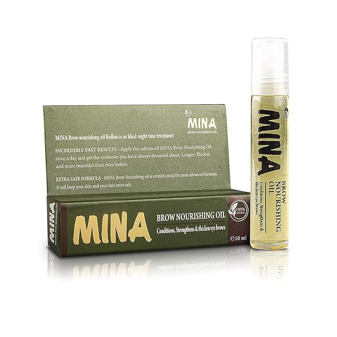MinaiBrow Tint Kit (Medium Brown) - Natural Spot Coloring Brow Tinting Powder with Oil & Brush - Water & Smudge Proof Instant Brow Dye Kit - 100% Gray Converge - Vegan and Cruelty-Free