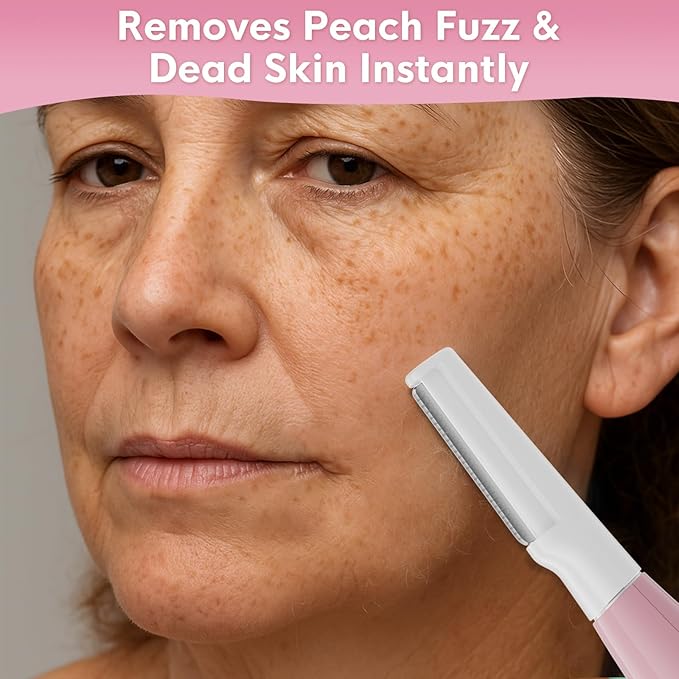 Sonic Dermaplane Razor for Women Face,Women’S Facial Exfoliation & Peach Fuzz Hair Removal System,Anti-Aging–3 Speeds–8 Dermaplaning Blades–Rechargeable,Sonic Dermaplaning Tool
