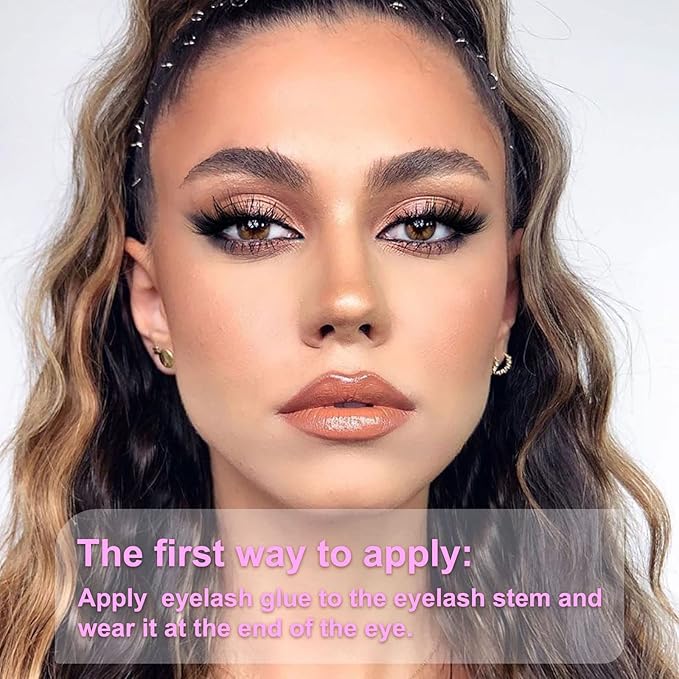 False Eyelashes Half Lashes Natural Look Wispy Mink Lashes zanlufly Cat Eye DIY Lightweight Invisible Band Reusable Soft Handmade Lashes Pack