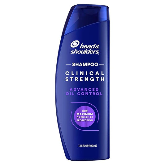 Head & Shoulders Dandruff Shampoo, Clinical Strength Advanced Oil Control, Our Maximum Anti-Dandruff Prescription-Strength Formula, Flake Protection, Seborrheic Dermatitis Relief, Citrus, 13.5 Fl Oz