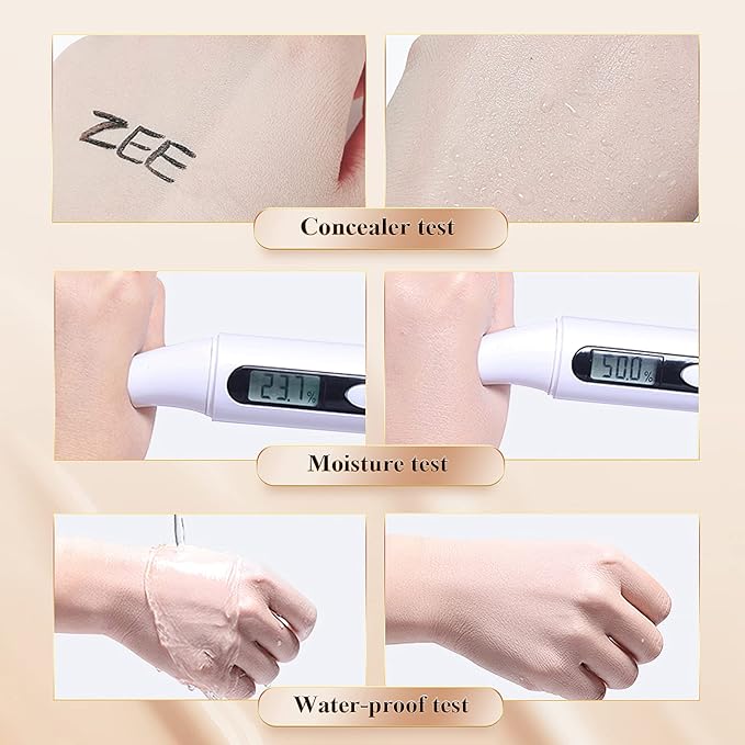 Mushroom Head Air Cushion CC Cream - BB Cream Foundation Makeup Moisturizing Concealer Long-Lasting, Cushion Foundation Full Coverage Self Adjusting for Mature Skin & All Skin Types (Dark Brown)