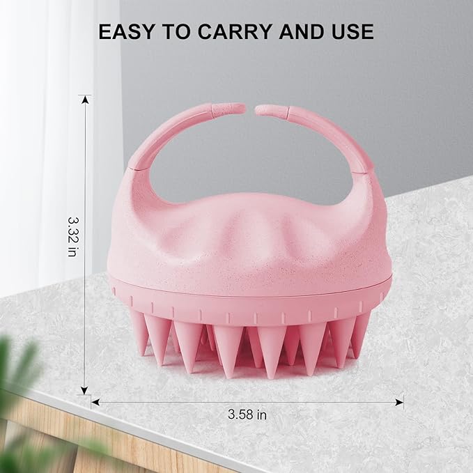 SetSail Hair Scalp Massager Shampoo Brush, Soft Silicone Hair Scalp Scrubber with Ergonomic Handle Dry and Wet Use Hair Scalp Brush for Hair Growth, Dandruff Removal, Blood Circulation for Women Men