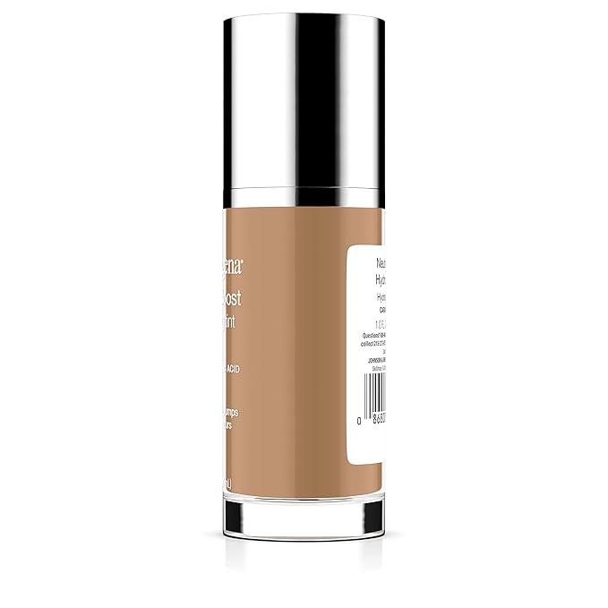 Neutrogena Hydro Boost Hydrating Tint Foundation Makeup for Dry Skin, with Hyaluronic Acid, Lightweight Oil-Free Water Gel, Non-Comedogenic, 105 Caramel Color 1.0 fl. oz