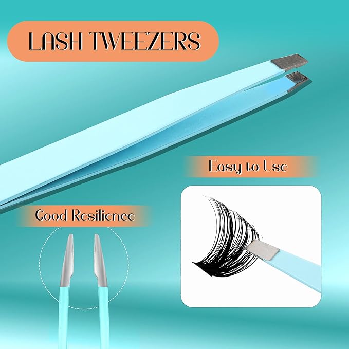 Brown Lash Clusters Fluffier Eyelash Extension Kit 10-18mm Individual Lashes D Curly Eyelash Clusters 80D Volume 280pcs Cluster Lashes DIY Lash Extension at Home
