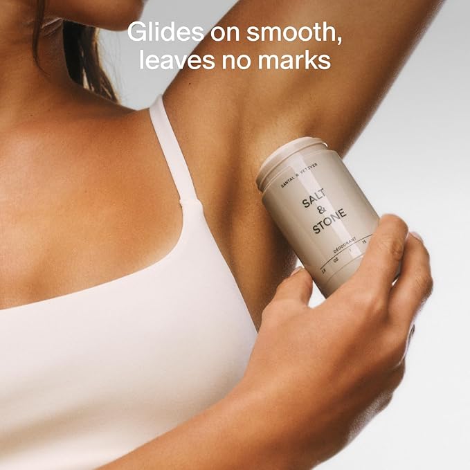 SALT & STONE Aluminum Free Deodorant | Extra Strength 48 Hour Protection for Women & Men | Made with Seaweed Extracts, Niacinamide & Prebiotics (Neroli & Basil)