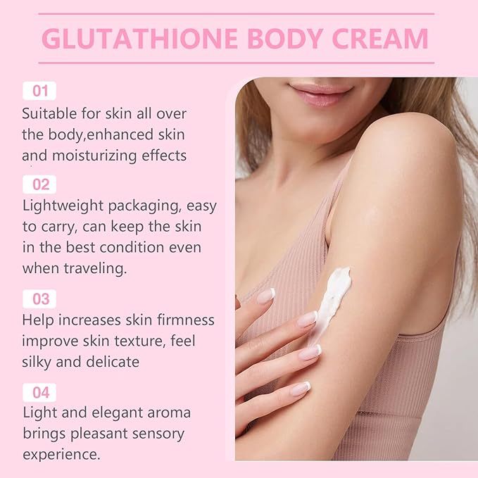 Glutathione 50x Tone Up Body Lotion, 2PCS Glutathione Body Lotion Cream, Moisturizing and Soft Skin Cream for Women All Skin Types