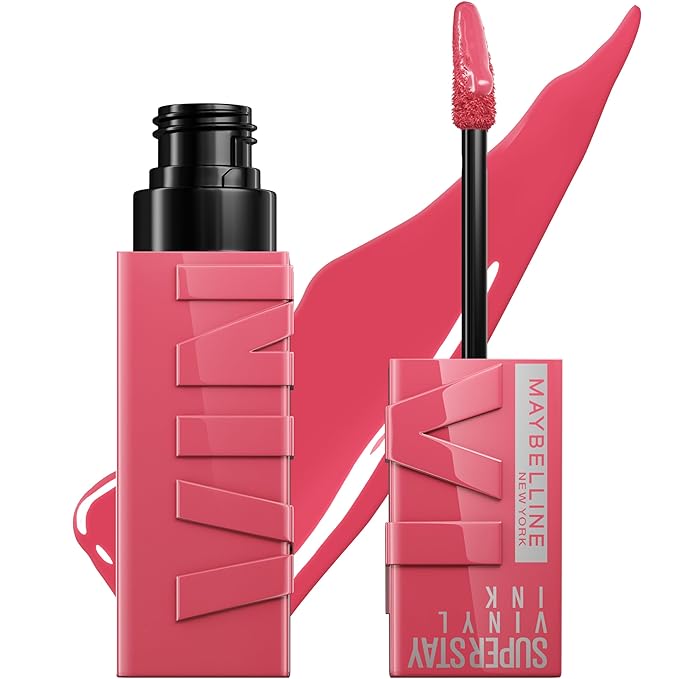 MAYBELLINE Super Stay Vinyl Ink Longwear No-Budge Liquid Lipcolor Make Up, Highly Pigmented Color and Instant Shine, Rogue, 1 Count
