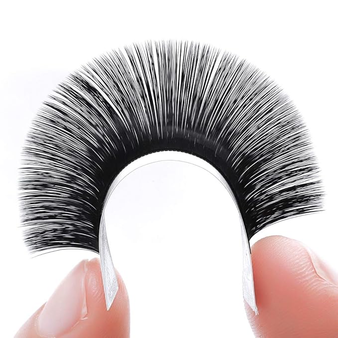Eyelash Extension Supplies Easy Fanning Lashes 0.07 DD Curl 16-22mm Mixed Tray Matte Black FADLASH Self Fanning Volume Lash Extensions (0.07-DD, 16-22mm Mix)