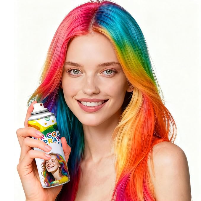 Purple Temporary Hair Color Spray - Washable & Natural One-Time Use Hair Wax for Women & Kids & Adults - Strong Hold for Halloween, Cosplay, Party, Washes Out Easily 120ML