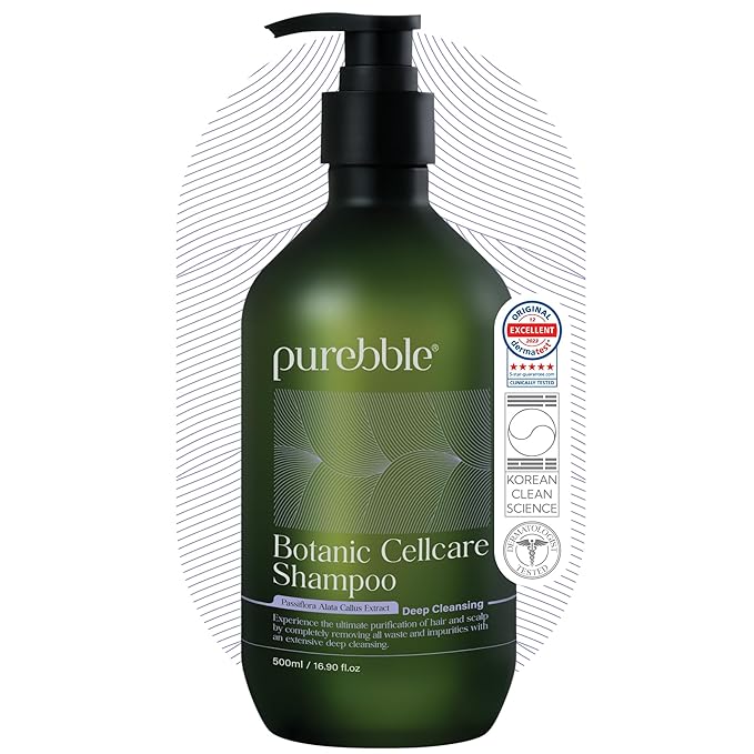 Deep Cleansing Botanic Cellcare Shampoo 500ml, 16.90 fl oz | Sulfate-Free, Paraben-Free and Color-Safe | pH Balancing