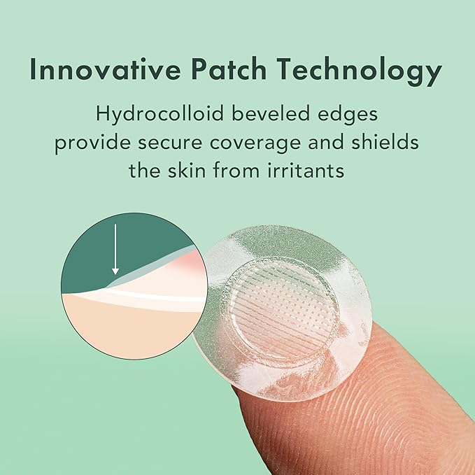 Rael Pimple Patches, Miracle Microcrystal Spot Cover - Hydrocolloid Acne Pimple Patch with Tea Tree Oil, Early Stage Zits and Blemish, Korean Skin Care (18 Count)