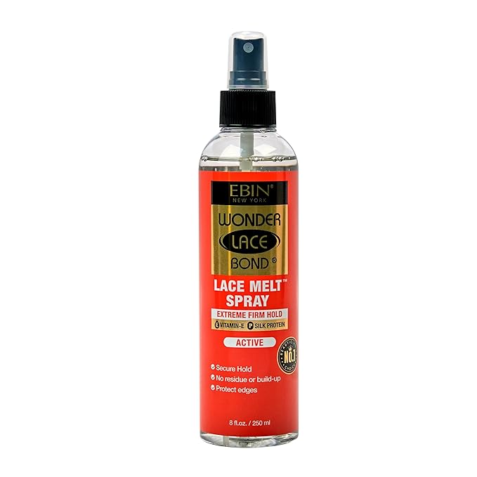 Wonder Lace Bond Melt Spray 8.25 Fl Oz / 250 ml - Extreme Firm Hold (Original) | Flawless,Natural, and Sea mleass finish, No Reside, Long Lasting Formula with Protecting Edges, Perfect for wigs