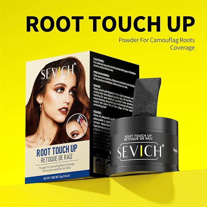 Sevich Hairline Powder,Instantly Conceals Hair Loss, Root Touch up Powder, Hair Shadow Toppers for Women & Men, Touch Up for Thinning Gray Hair, Windproof & Sweatproof,Light Blonde