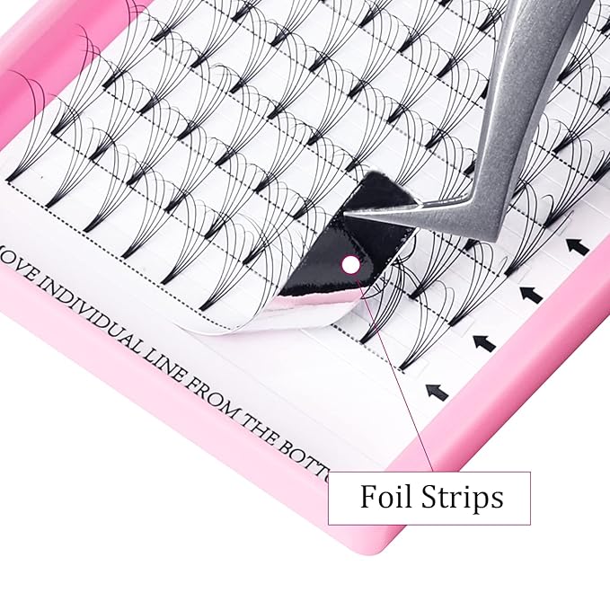 Eyelash Extension Premade Fans C Curl Short Stem Pre Fan Eyelashes Volume Lash Extensions Pre Made Volume Lashes (5D-0.10C, 8-14mm)