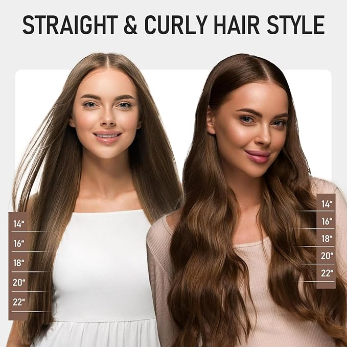 VINBAO Thicker Clip in Hair Extensions Real Human Hair, 16inch 140g 7Pcs, 2/6/18 Balayage Dark Brown to Dirty Blonde, Human Hair Clip in Hair Extensions Double Weft (#HC2618,16'')