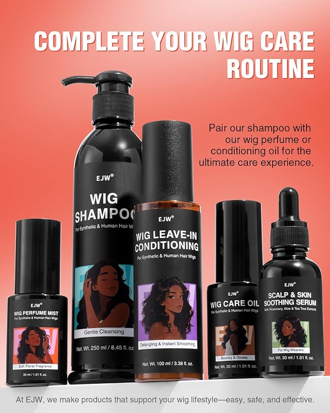 EJW Wig Perfume Spray – Deodorizing Floral Scent Mist for Synthetic & Human Hair, Odor Removal & Long-Lasting Freshness, Alcohol-Free Lightweight Formula - 1.01 fl oz