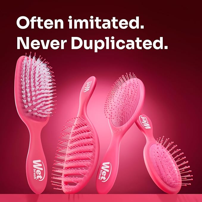 Wet Brush Mini Detangler Hair Brush, Chrome (Iridescence Icon), Detangling Travel Hairbrush, Ultra-Soft IntelliFlex Bristles Glide Through Tangles with Ease, Pain-Free, All Hair Types, Limited Edition
