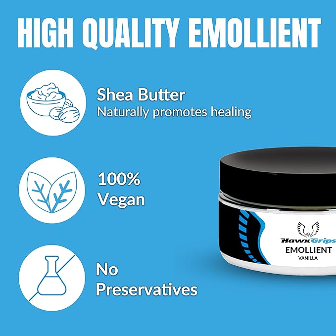 HawkGrips 8oz Massage Emollient, Vanilla, Emollient for IASTM and Massage, Soft Tissue Mobilization & Lubrication for Massage Therapy, Shea Butter, Oil Based, Vegan, Cream Alternative, Pack of 10