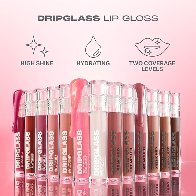 MORPHE Dripglass High Shine Lip Gloss - Semi-Sheer or Full Coverage Lip Color with Glass-Like Shine and Nonsticky Finish - Infused With Squalane & Vitamin E - Opalescent Orchid (0.13 Fl Oz)