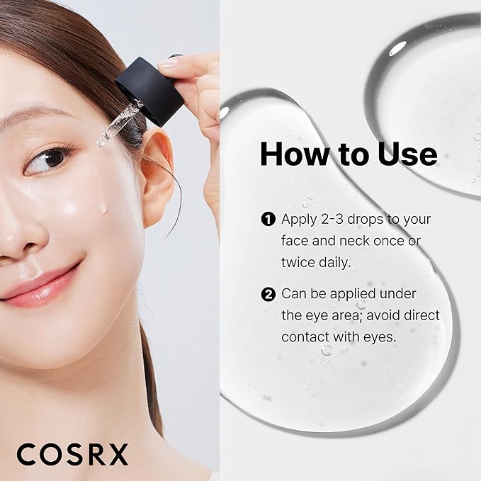 COSRX Pure Sodium Hyaluronic Acid 3% Serum, Hydratying & Moisture Boosting for Fine Lines & Wrinkles, Repair Dry Skin, 0.67fl.oz/20ml, No Artificial Fragrance, Korean Skin Care, Stocking Stuffers