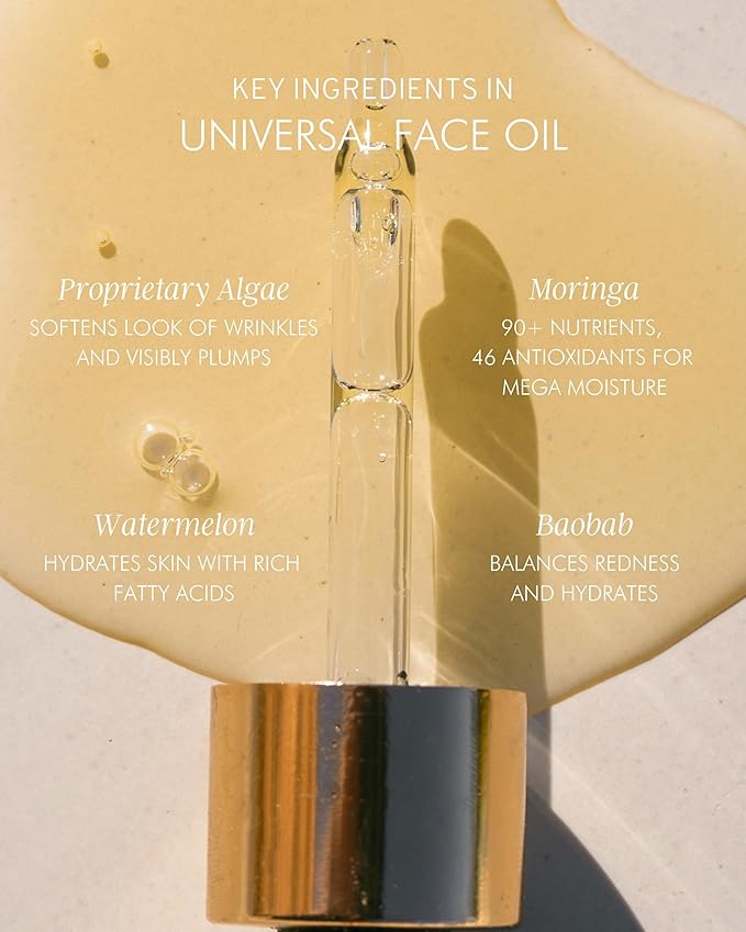 MARA - Universal Hydrating Face Oil for Anti-Aging + Glow with Algae + Moringa | Superfood Plant Oils Plump Skin, Boosts Firmness, For All Skin Types (1.2 oz | 35 ml)