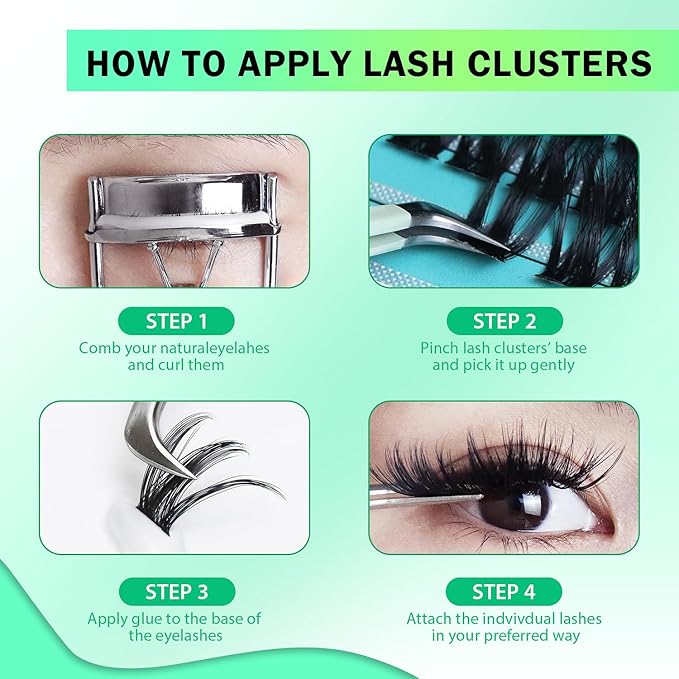 Bodermincer 120 Clusters 10mm+12mm/12mm+14mm/14mm+16mm Mixed Wide Cluster False Eyelash Individual Cluster EyeLashes Grafting Fake False Eyelashes Eyelash Extension (Brown 10mm+12mm Mixed)