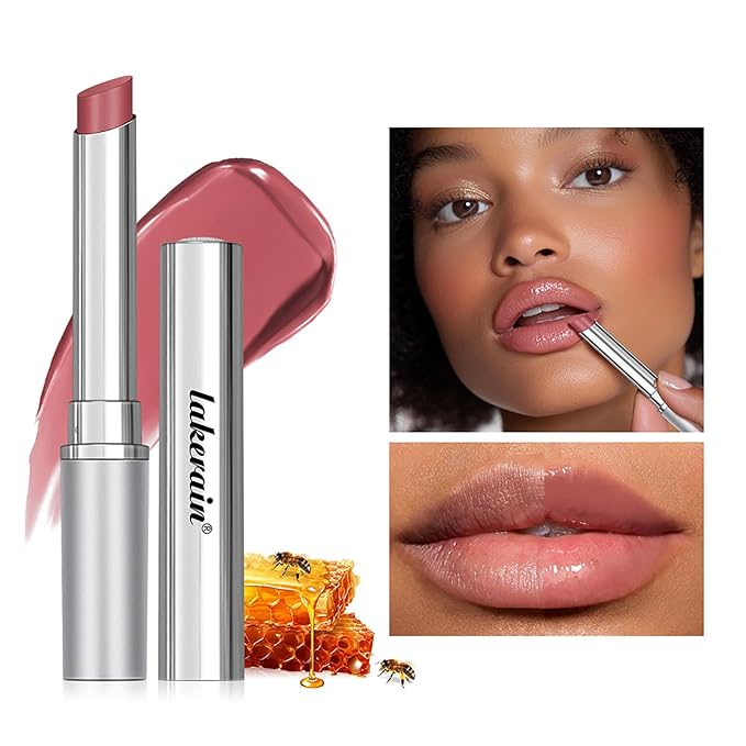 URQT Pink Honey Lipstick Tinted Lip Balm – Moisturizing Sheer Lip with Natural Shine, Hydrating & Lightweight Lip Tint, Long-Lasting Dark Cherry Tinted Balm Lip Stain (Pink Honey)