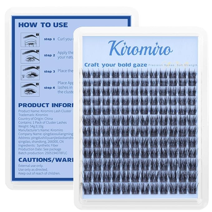 Wispy Lash Clusters Spikes Eyelash Extensions Fairy Lash Clusters 10-16mm Natural Eyelash Cluster 144Pcs DIY Individual Lash Extensions by Kiromiro