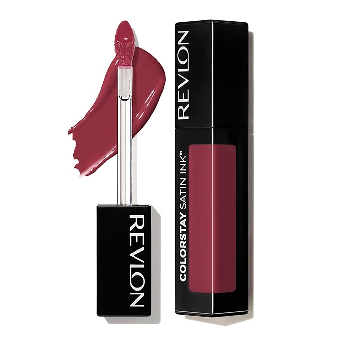 Revlon ColorStay Satin Ink Liquid Lipstick, Longwear Rich Lip Colors, Formulated with Black Currant Seed Oil, 005 Silky Sienna, 0.17 fl oz
