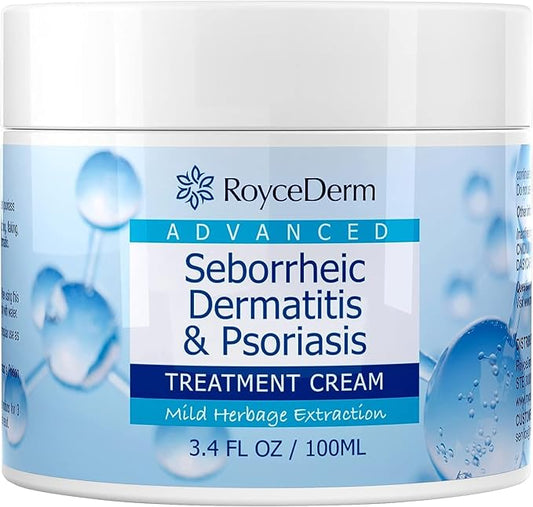 Roycederm Seborrheic Dermatitis Cream, Scalp Treatment for Psoriasis, Folliculitis, Dry Scalp, Dandruff, Anti-Itch Cream for Soothing Relief