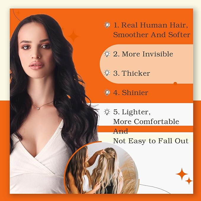 Full Shine Tape in Extensions Human Hair Color 1 Jet Black Remy Tape in Hair Extensions Double Sided Adhesive Seamless Skin Weft Soft Straight Extension 20Inch 100G 40Pcs Add Volume