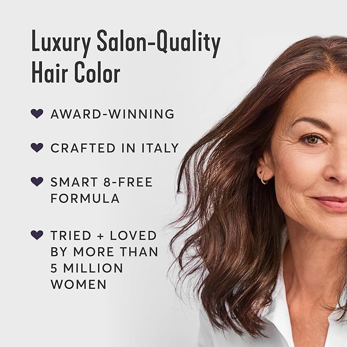 Madison Reed Radiant Hair Color Kit | 4NA Darkest Ash Brown with Cool Smoky Undertones (Messina Brown) for 100% Gray Hair Coverage | Dimensional Permanent Hair Dye | PPD-Free & Ammonia-Free | 2 Pack