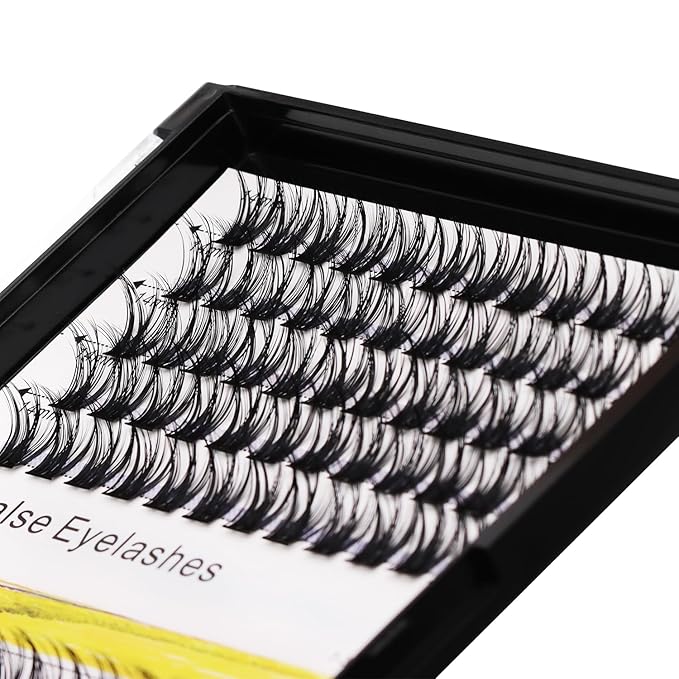 Bodermincer 120 Clusters 10mm+12mm/12mm+14mm/14mm+16mm Mixed Wide Cluster False Eyelash Individual Cluster EyeLashes Grafting Fake False Eyelashes Eyelash Extension (M005# 12+14mm Mixed)