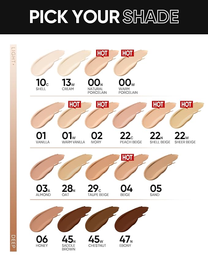 Full Coverage Cushion Foundation, Weightless, Skin Fit, Satin Glow Finish, Oil-Control Waterproof Foundation, Sweatproof Flawless BB Cream CC Korean Makeup,Tattoo Cover Up, Buildable(#28N Oat)