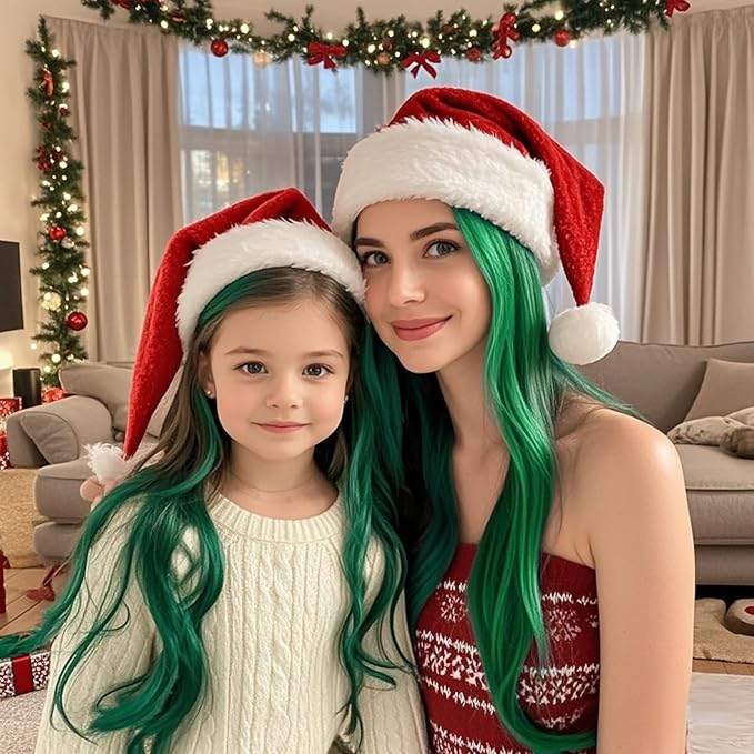 New Hair Color Chalk for Kids, Temporary Hair Color Dye Great Toy for Kids Age 5 6 7 8 9 10 11 12 13 Years Old, Colored Hair Wax Stocking Suffer for Girls Gift Birthday Halloween Christmas (Green)