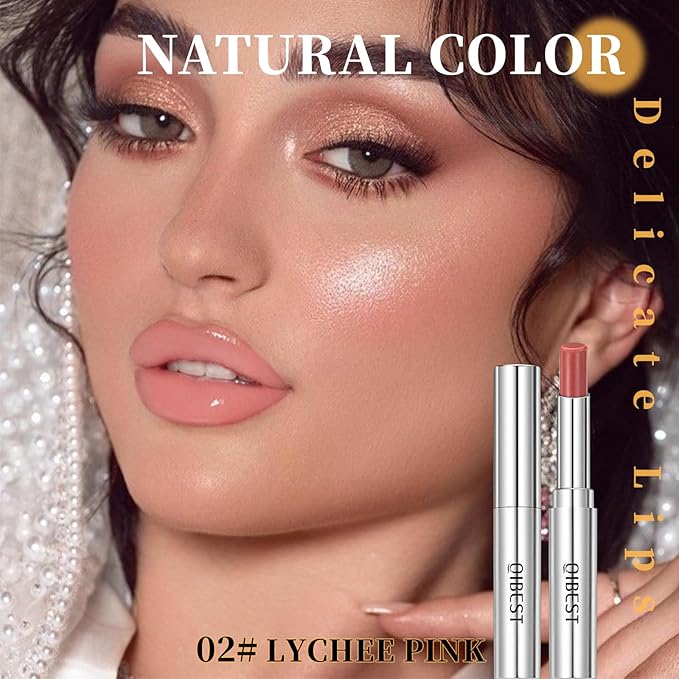 2PCS Honeynoir Honey Lipstick Lip Balm Set | Sheer Hydrating Lipstick for All Skin Tones Nourishing Lip Balm | Natural Lip Care for Dry Lips | Long-Lasting Moisturization Non-Sticky(Black & Pink)