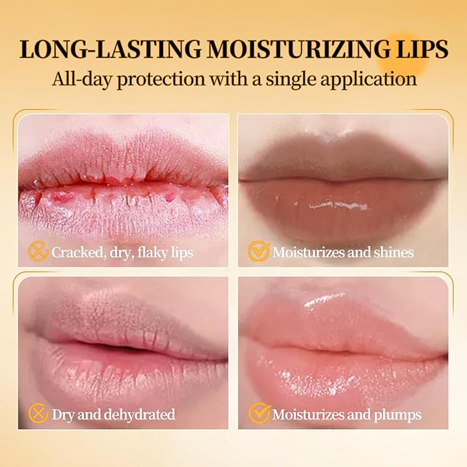 2PCS Honeynoir Honey Lipstick Lip Balm Set | Sheer Hydrating Lipstick for All Skin Tones Nourishing Lip Balm | Natural Lip Care for Dry Lips | Long-Lasting Moisturization Non-Sticky(Black & Pink)