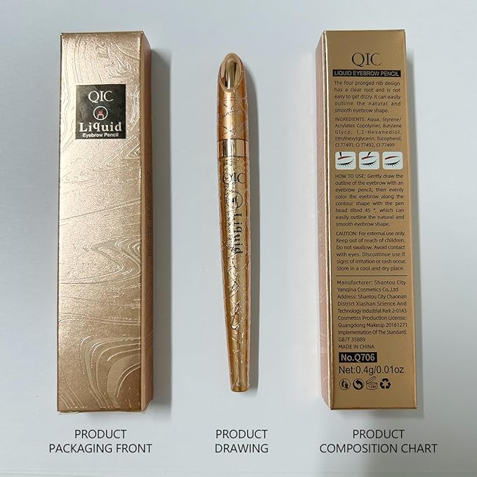 Eyebrow Pencil,Light Brown 4-Point Micro-Fork Tip Eyebrow Pen,Smudge-Proof Portable Microblading Eyebrow Pencil,Eye Makeup Long-Lasting Waterproof To Create Exquisite Eyebrow Hair for Women